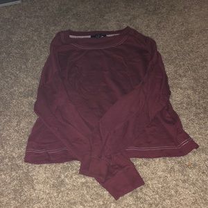 Maroon crop tee